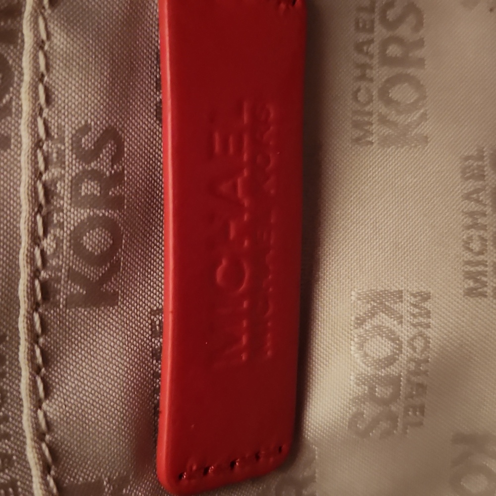 Michael Kors red patent with gold hardware purse - Picture 8 of 16